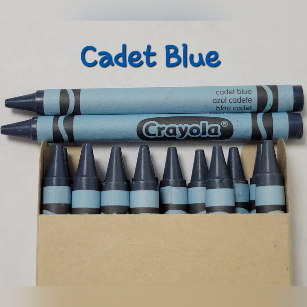 16ct Crayola Crayons (Cadet Blue) Single Color Bulk Lot